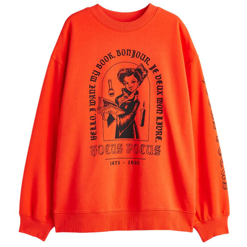 

Свитшот H&M Printed Hocus Pocus, оранжевый
