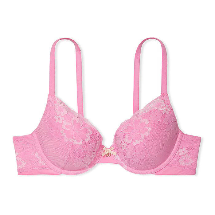 

Бюстгальтер Victoria's Secret Body By Victoria Lace Push-up Perfect Shape, розовый