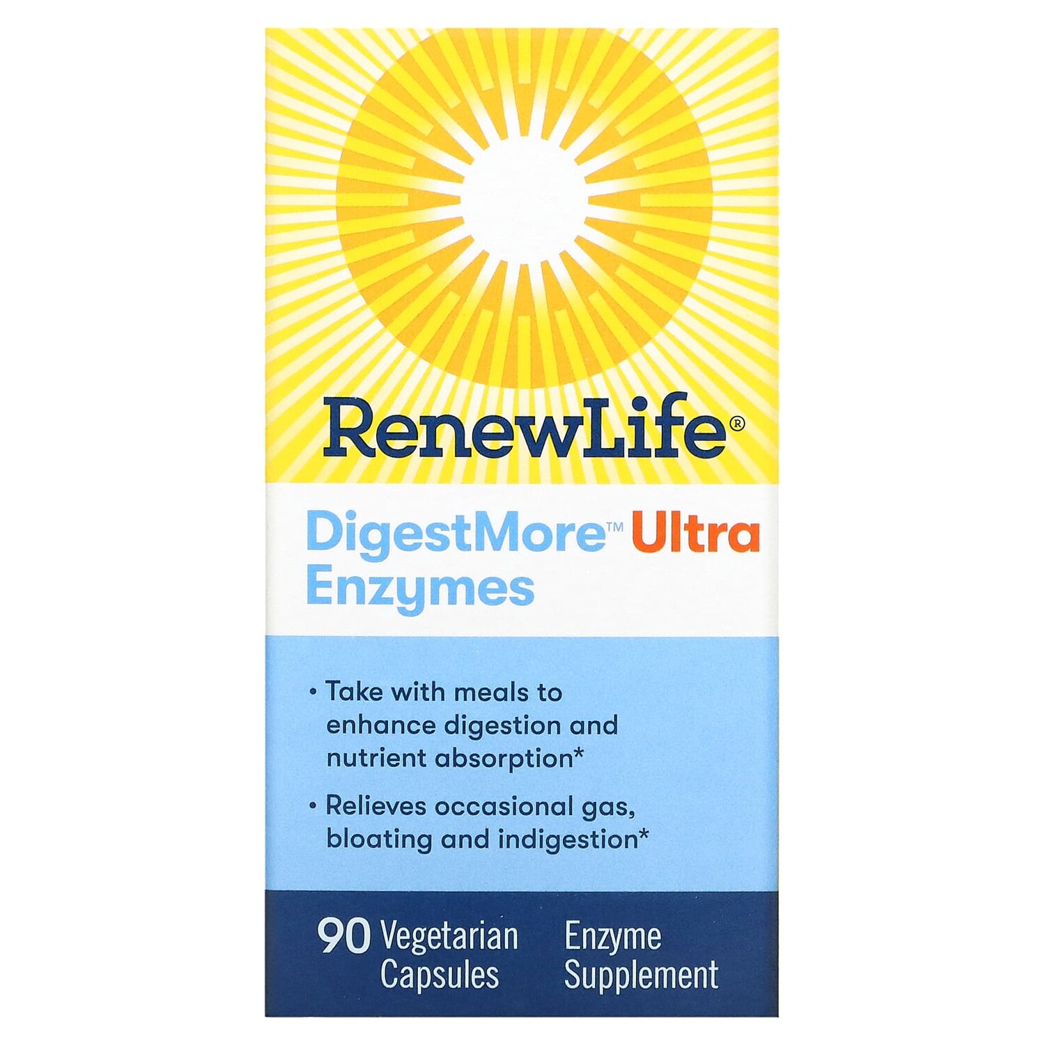 

DigestMore Ultra Enzymes, 90 вегетарианских капсул, Renew Life