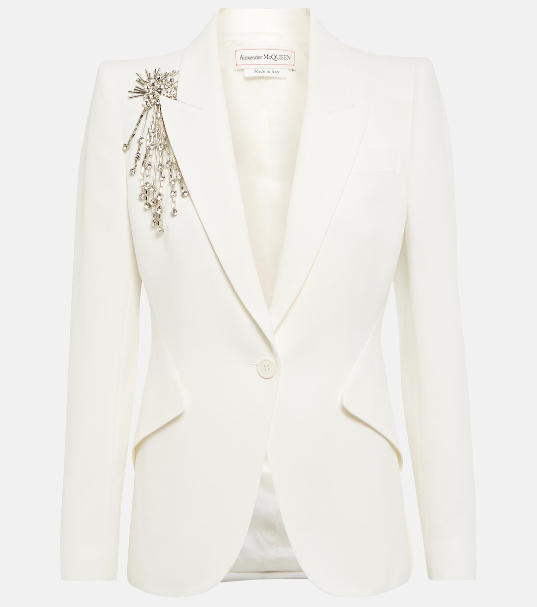 

Блейзер Bridal Astral Jewel из крепа ALEXANDER MCQUEEN, белый