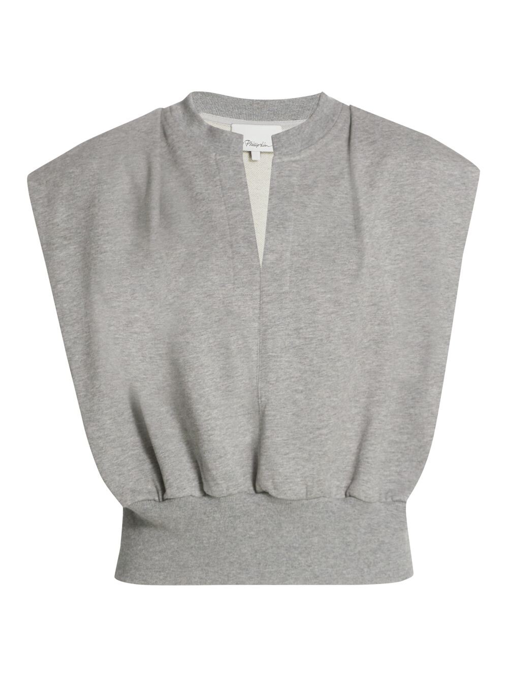 

Топ без рукавов из ткани френч терри 3.1 Phillip Lim, серый