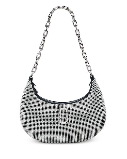 

Маленькая изогнутая сумка со стразами MARC JACOBS, цвет Silver