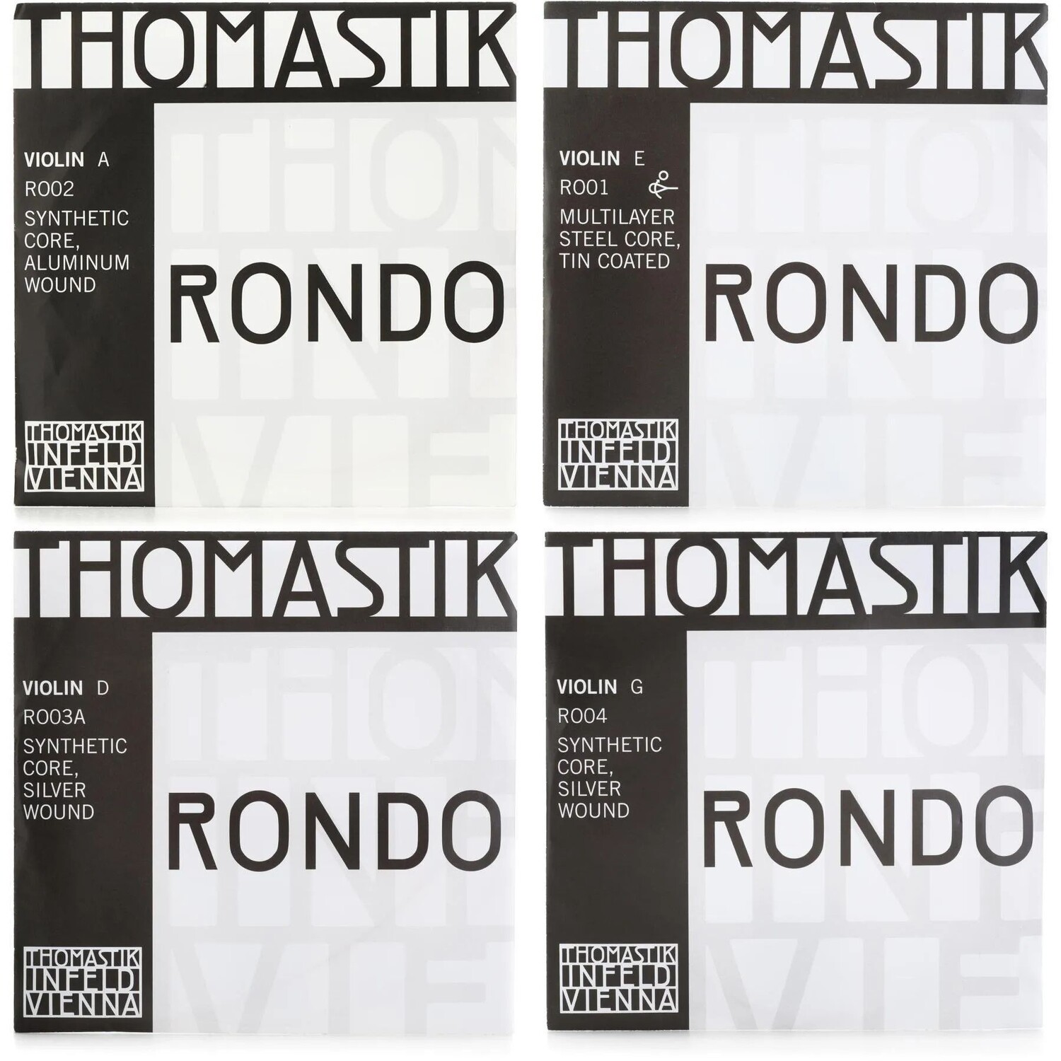 

Новый набор струн для скрипки Thomastik-Infeld Rondo — размер 4/4, струна с алюминиевой обмоткой