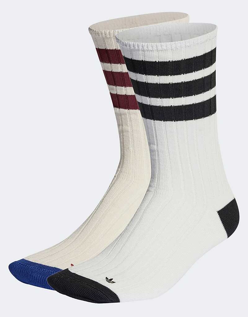 

adidas Originals — Premium — Комплект из 2 пар белых носков до середины икры