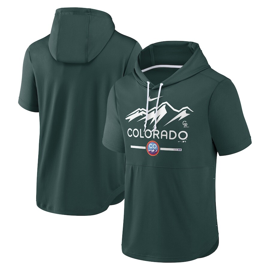 

Пуловер с капюшоном Nike Colorado Rockies, зеленый
