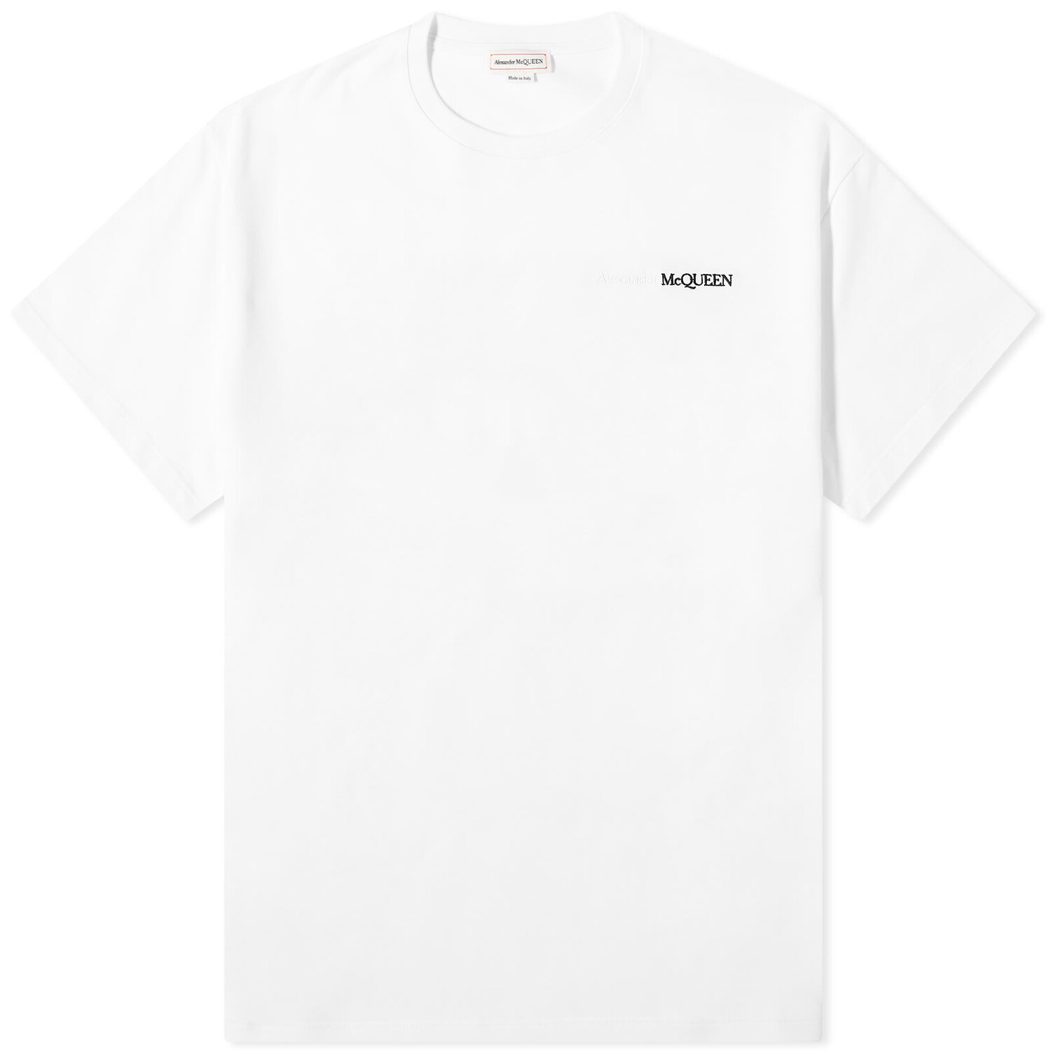 

Футболка Alexander Mcqueen Embroidered Logo T-Shirt, белый