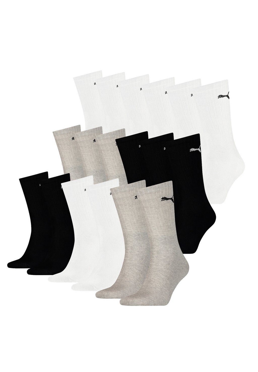 

Спортивные носки 18 PACK Puma, цвет greyscale