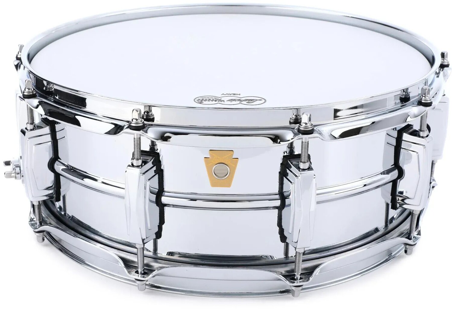 

Малый барабан Ludwig Supraphonic LM400 размером 5 x 14 дюймов — гладкий хром с ушками Imperial