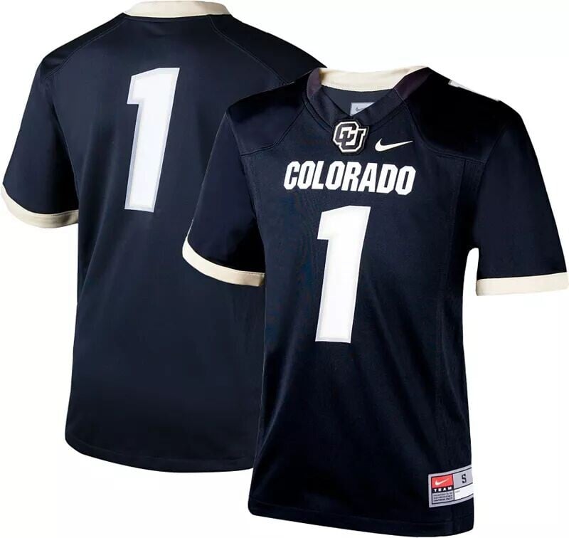 

Черная футбольная майка Nike Youth Colorado Buffaloes #1