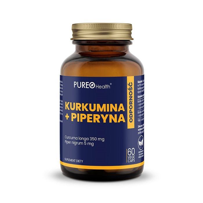 цена Pureo Health Kurkumina + Piperyna приготовление с куркумой и черным перцем, 60 шт.