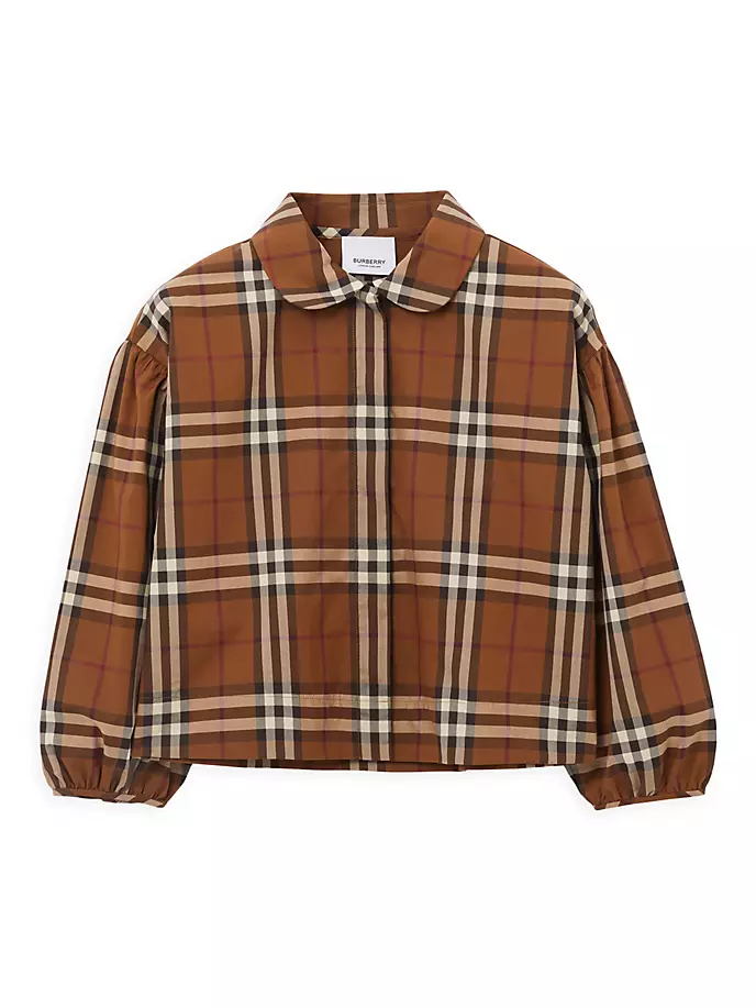 

Куртка Adina в клетку для маленьких девочек и девочек Burberry, цвет dark birch check