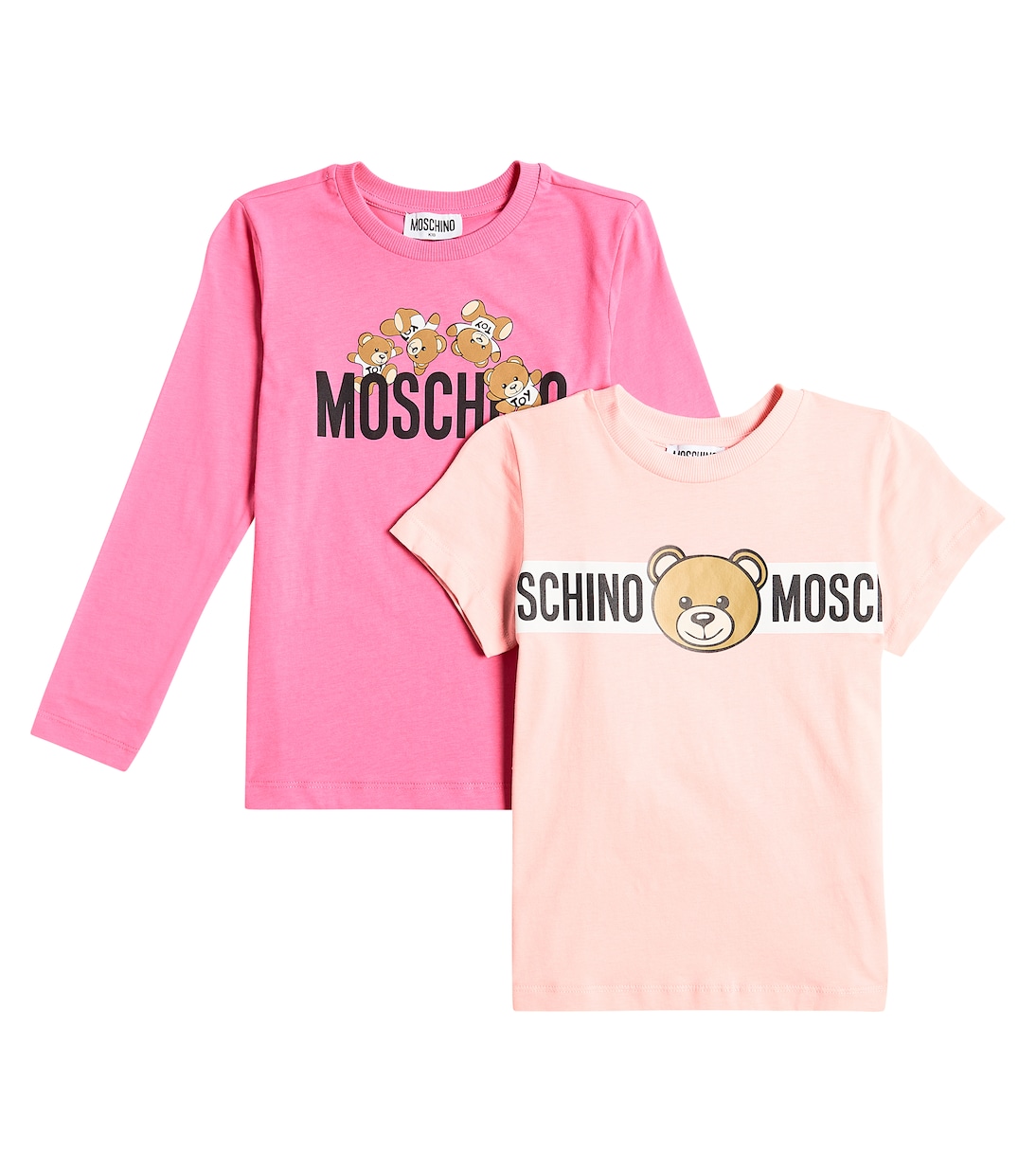 Комплект из 2 футболок из хлопкового трикотажа. Moschino, розовый