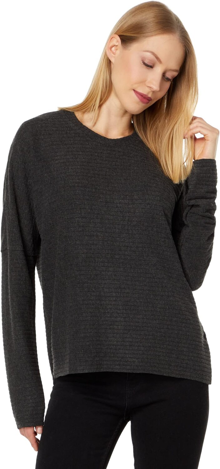 

Топ с длинными рукавами в рубчик London Splendid, цвет Heather Charcoal