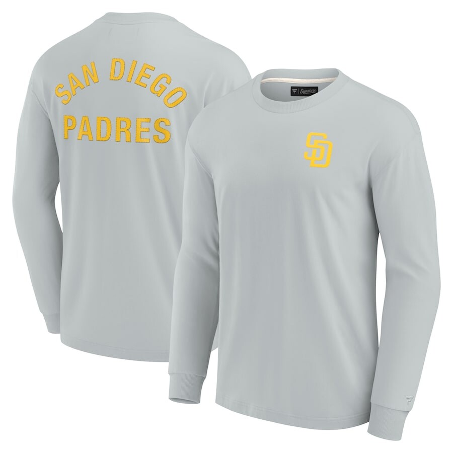 

Футболка с длинным рукавом Fanatics Signature San Diego Padres, серый