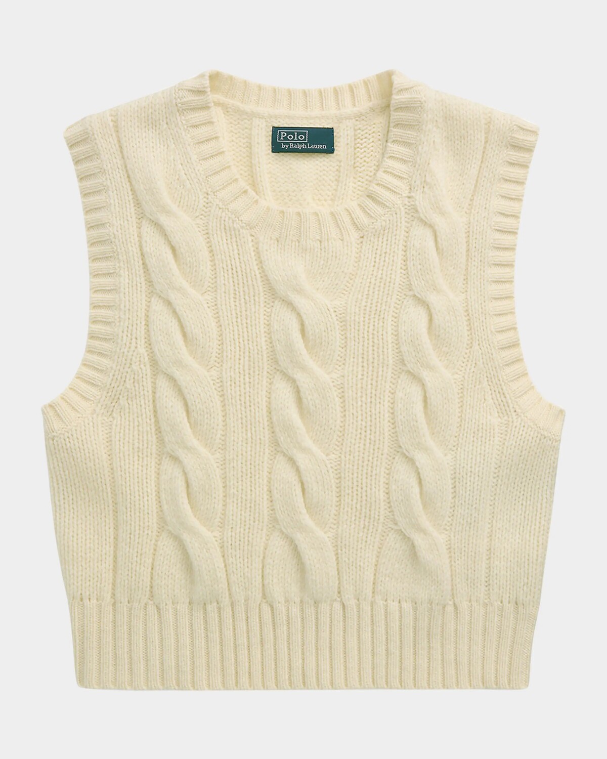 

Укороченный свитер из шерсти и кашемира Polo Ralph Lauren, цвет Authentic Cream