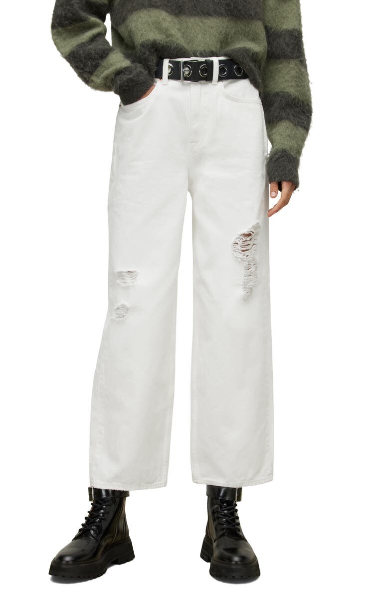 

Джинсы до щиколотки с высокой талией Baya ALLSAINTS, белый