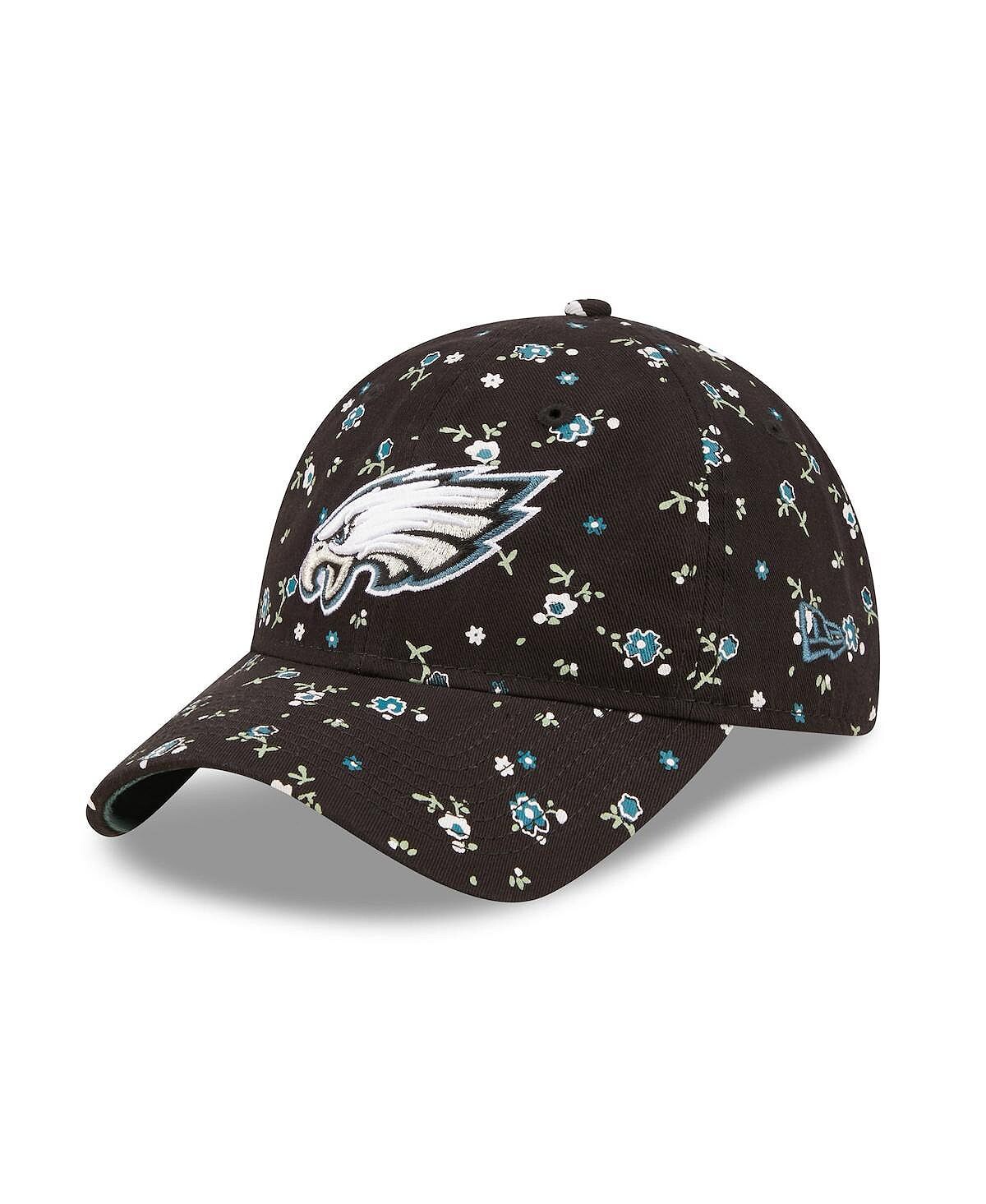 

Женская черная регулируемая кепка Philadelphia Eagles с цветочным принтом 9Twenty New Era
