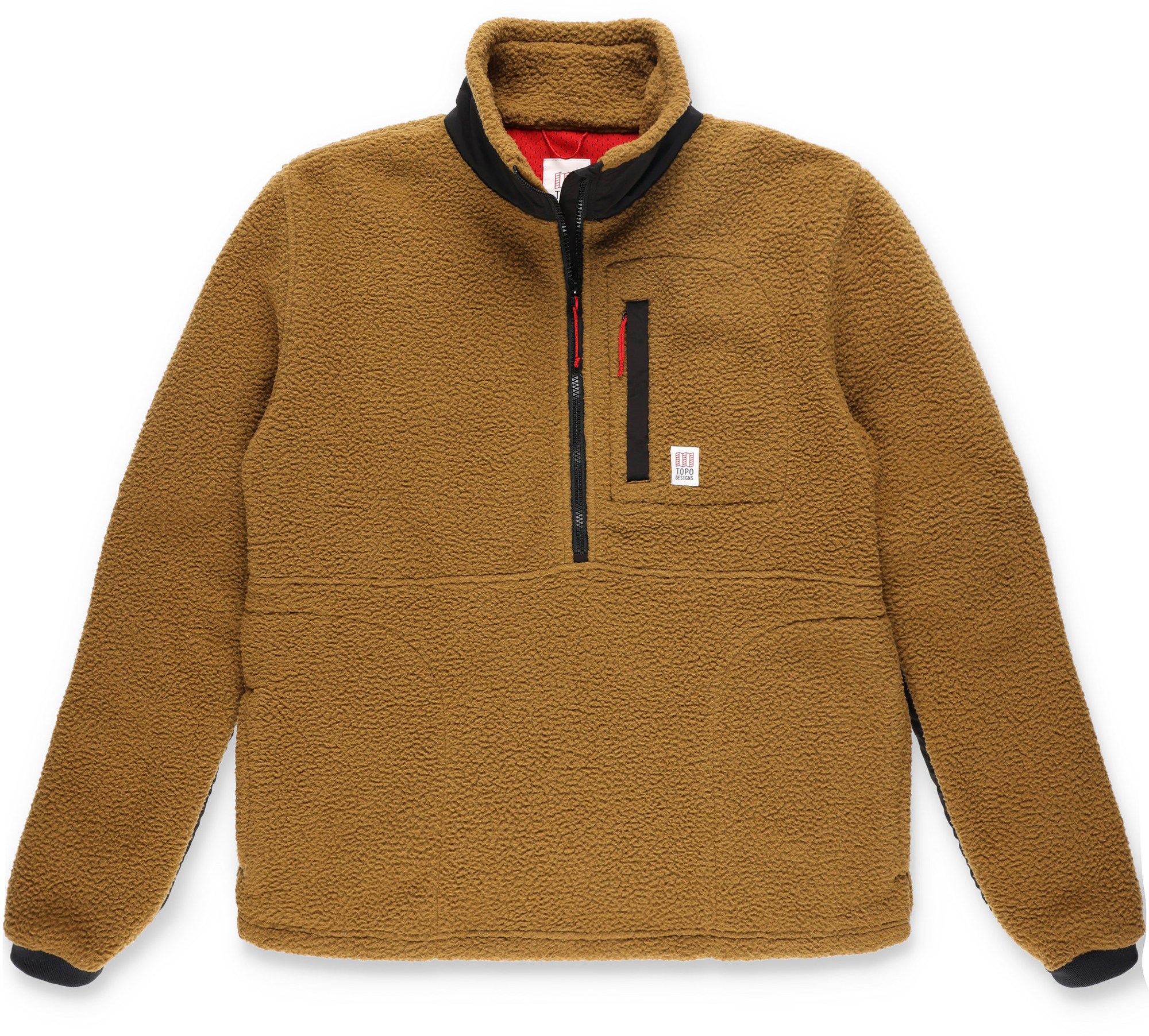 Флисовый пуловер Mountain - мужской Topo Designs, хаки фото