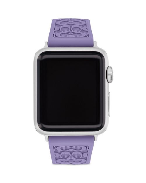 

Фиолетовые силиконовые часы Apple Watch Ремешок, 38/40/41мм COACH, цвет Purple