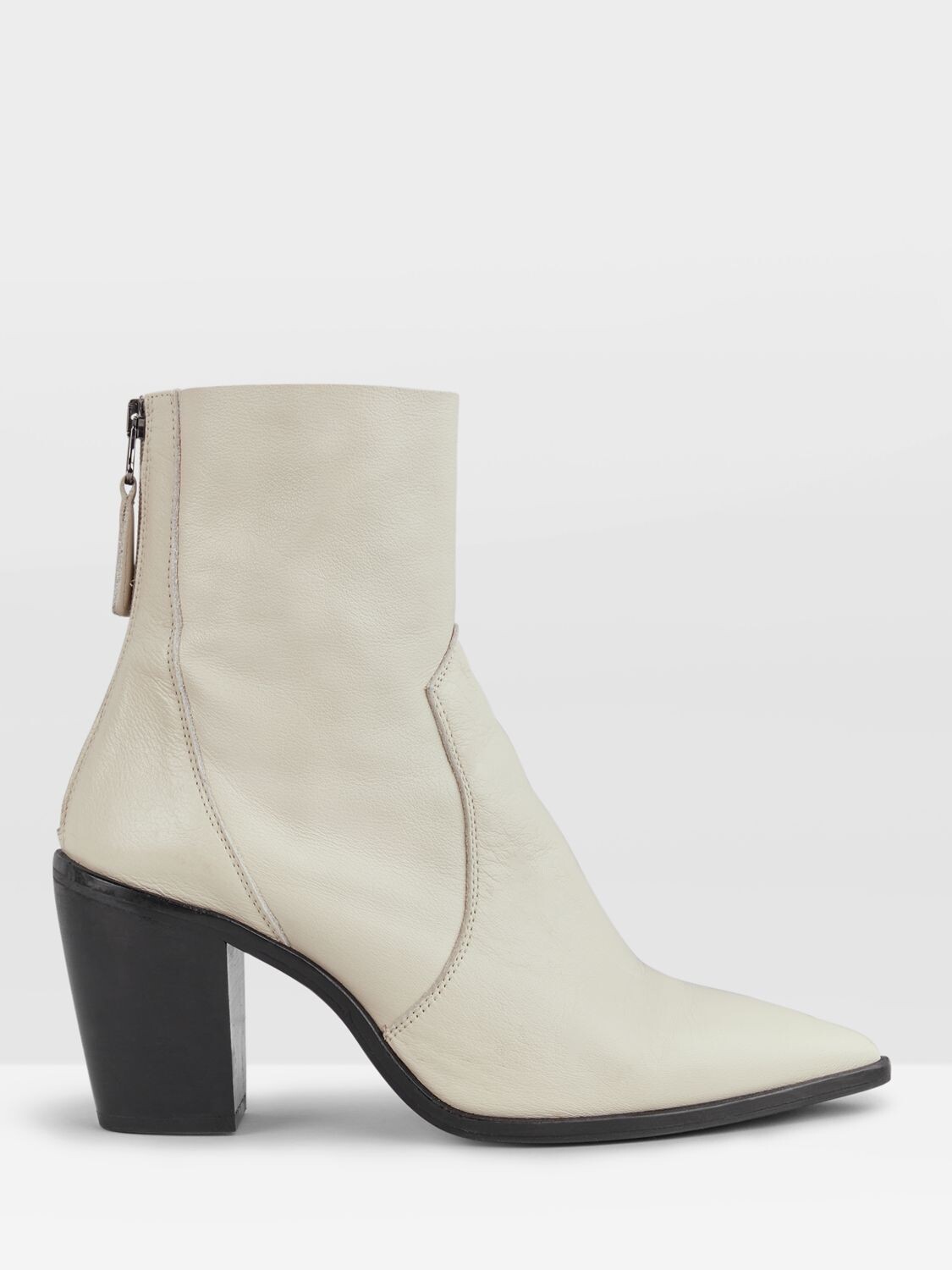 

hush Tallis Ковбойские кожаные сапоги на высоком блочном каблуке, Off White