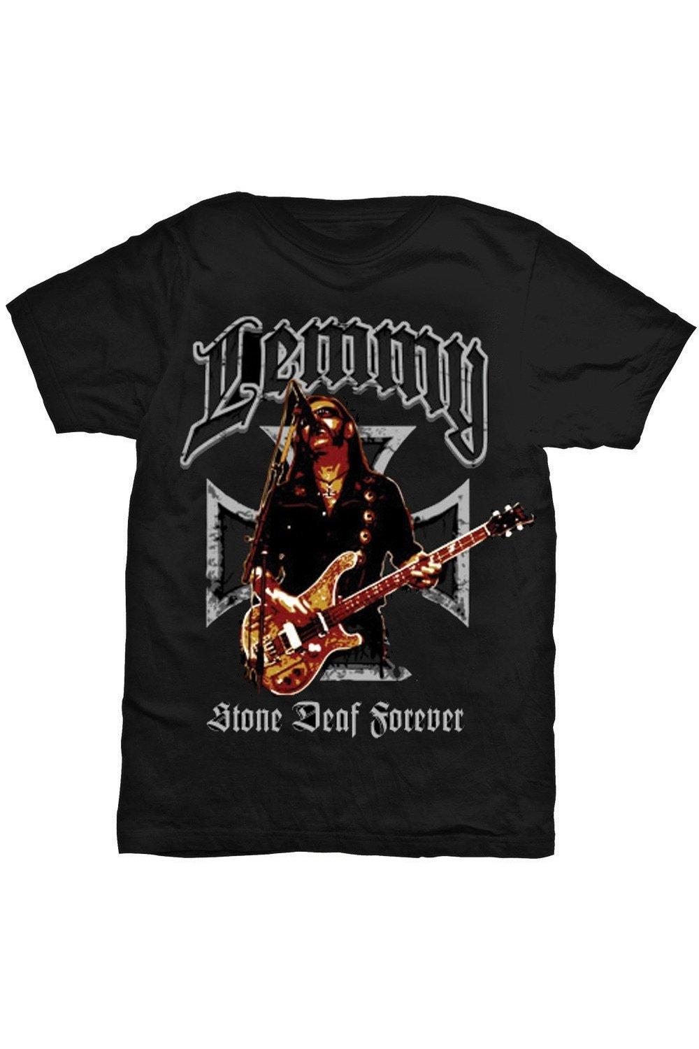 цена Футболка Iron Cross Stone Deaf Forever Lemmy, черный