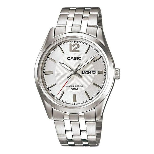 Часы Casio Waterproof Fashion Stylish Analog Watch 'White Silver Metallic', цвет silver