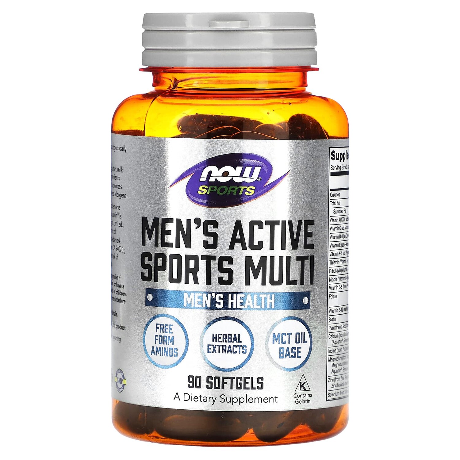 

Sports, мультивитамины для мужчин и женщин, 90 мягких таблеток, NOW Foods