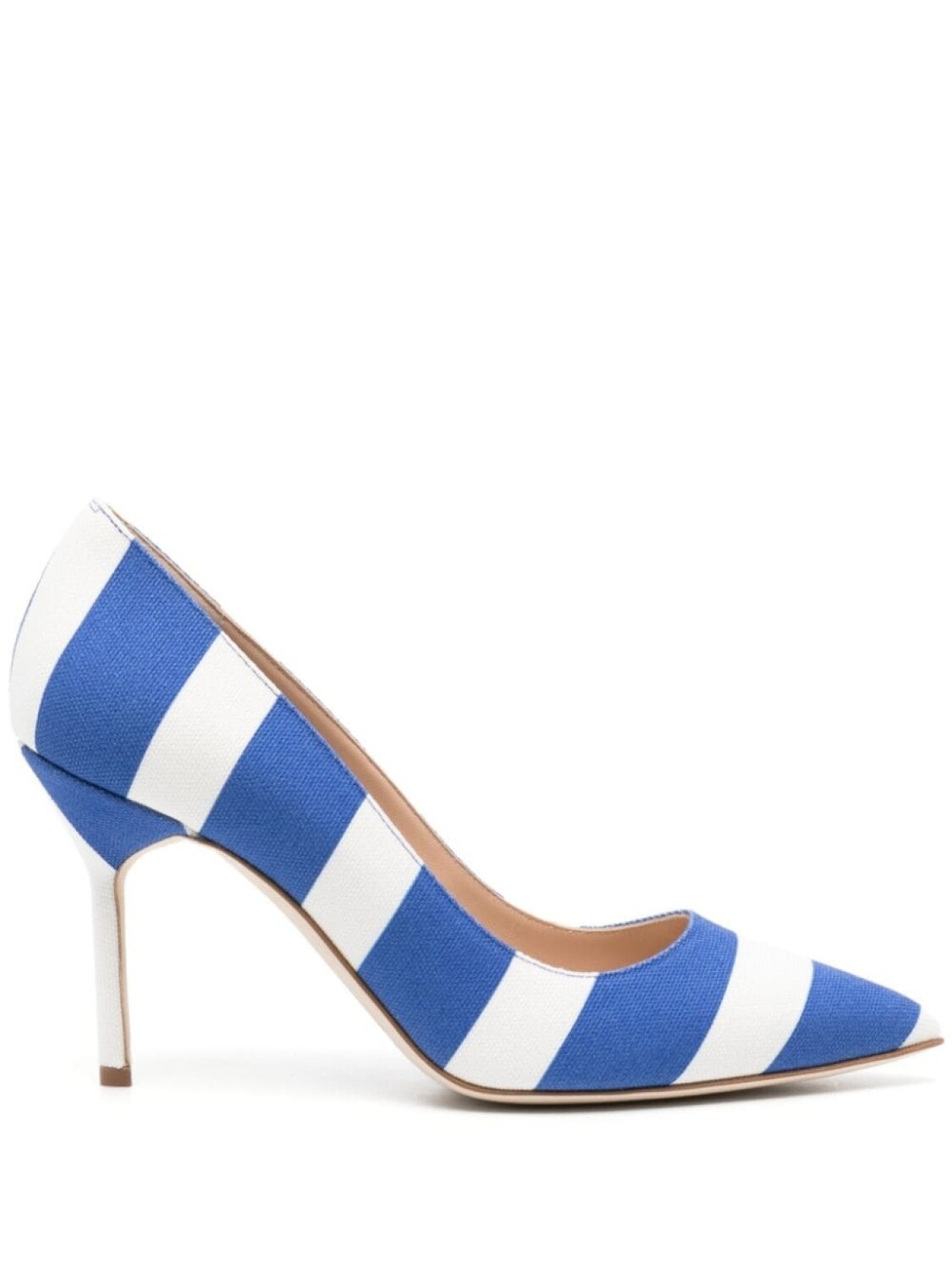 

Manolo Blahnik туфли BB 85 в полоску, белый
