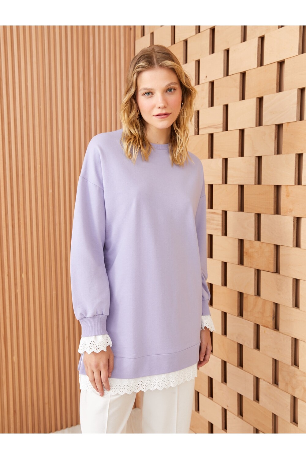 

Туника - Фиолетовый - Oversize LC Waikiki, фиолетовый