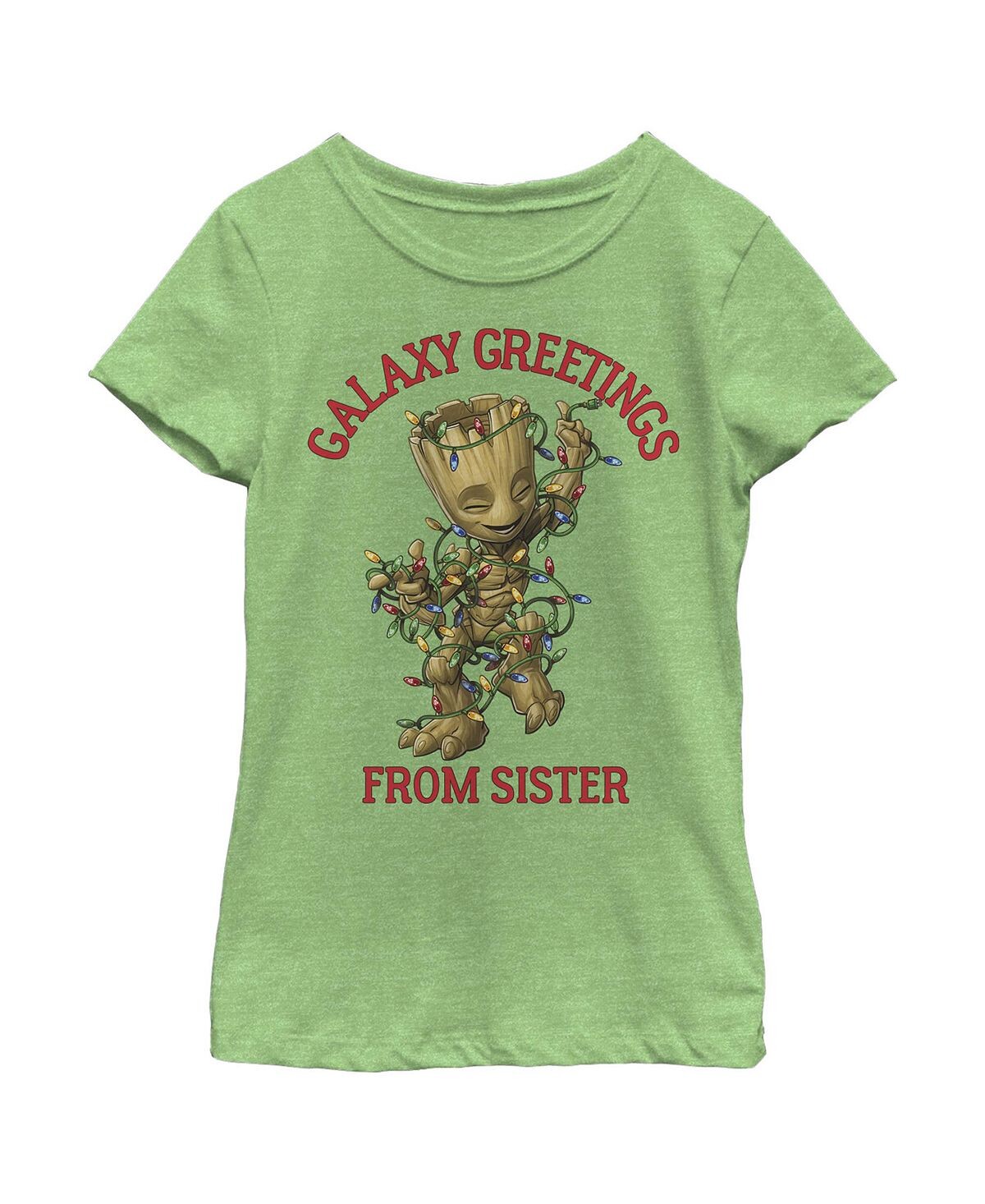 

Футболка для девочек «Рождество Groot Galaxy Greetings Sister Child» Marvel