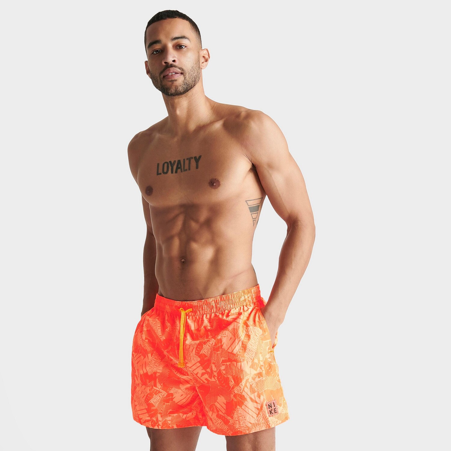 

Мужские шорты для плавания Nike Swim Collage 5 дюймов для волейбола Шорты для плавания, апельсин