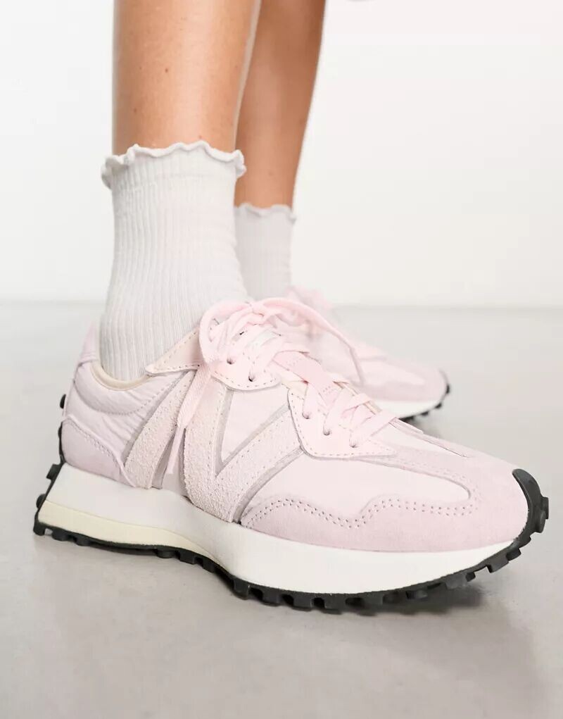 

New Balance 327 розовые кроссовки, Белый