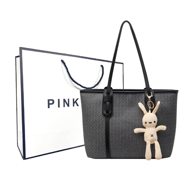 

Pink·Land Женская сумка через плечо, Розовый + белый мешочек со сладостями