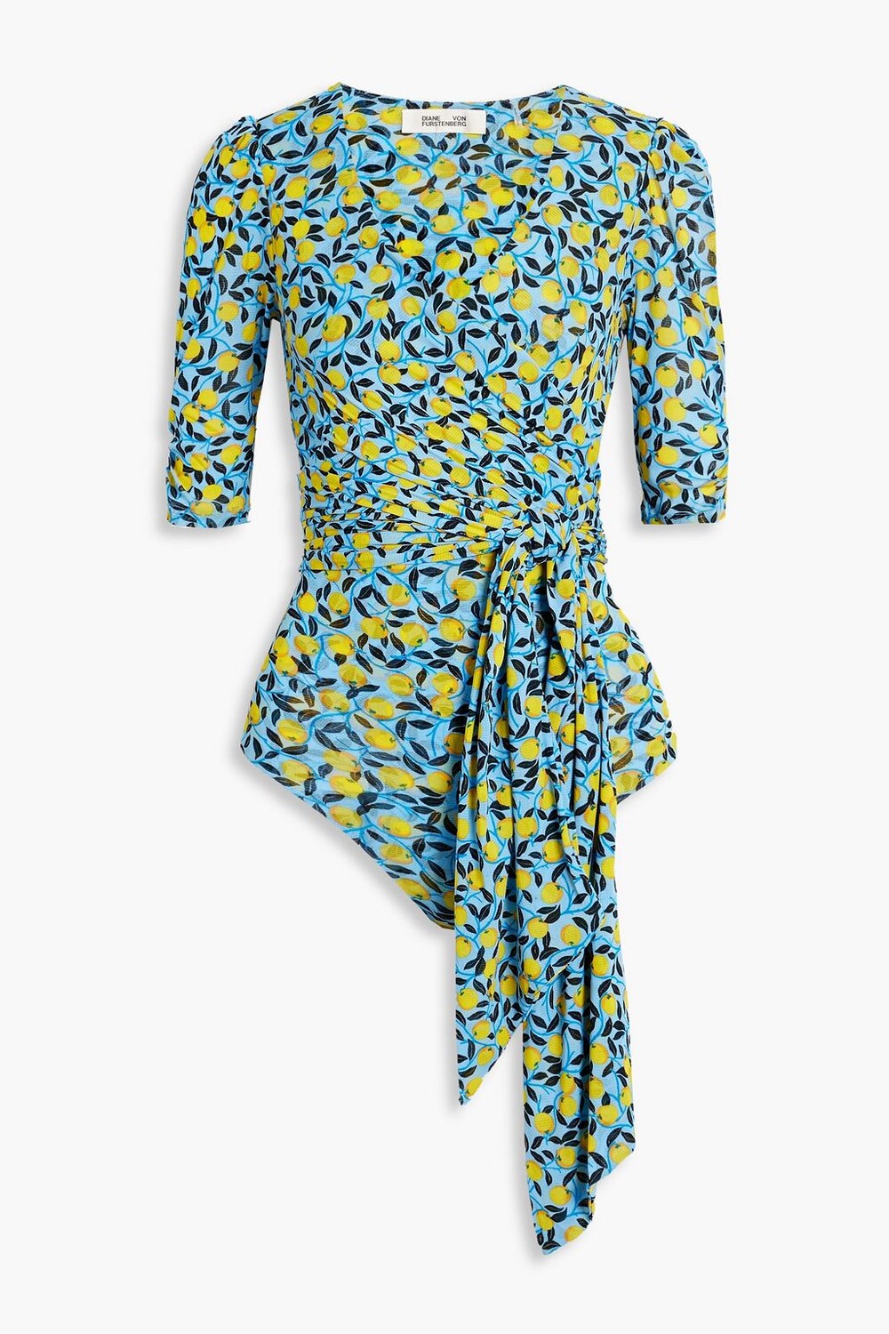 

Боди Abbie из эластичной сетки с принтом DIANE VON FURSTENBERG, лазурный