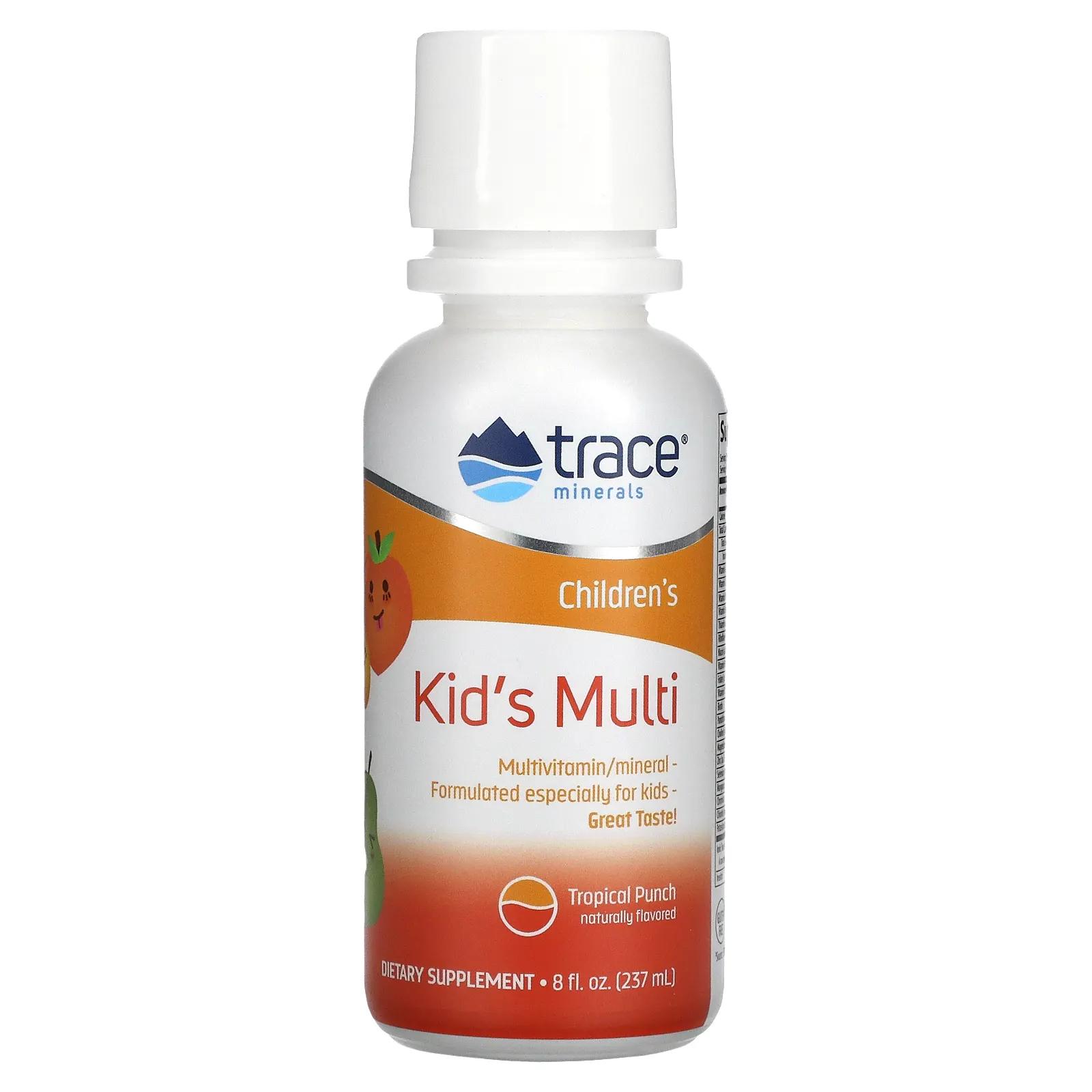 Trace Minerals Research Детский мультивитамин цитрусовый пунш 8 жидк. унц. (237 мл) ионизированный цинк trace minerals