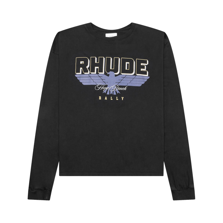 Футболка Rhude Hope Ranch Long-Sleeve 'Vintage Black', черный