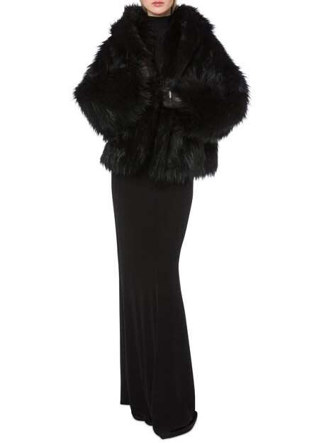 

Пальто из мягкой ткани Alberta Ferretti, черный