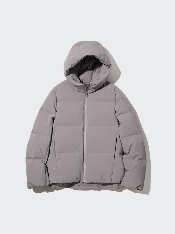 

Бесшовная парка на пуху Uniqlo, серый