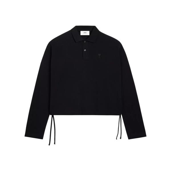 

Футболка cropped-polo mit ami de coeur logo black black Ami Paris, черный