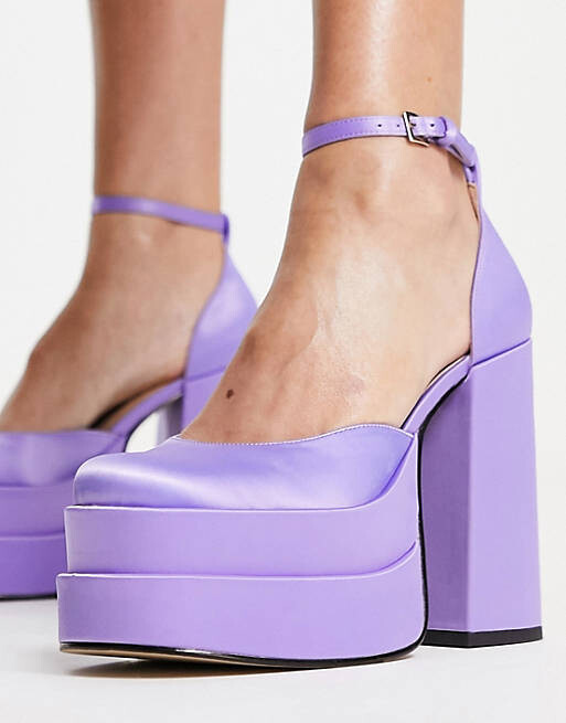 

Сиреневые атласные туфли на платформе Steve Madden Charlize, Фиолетовый