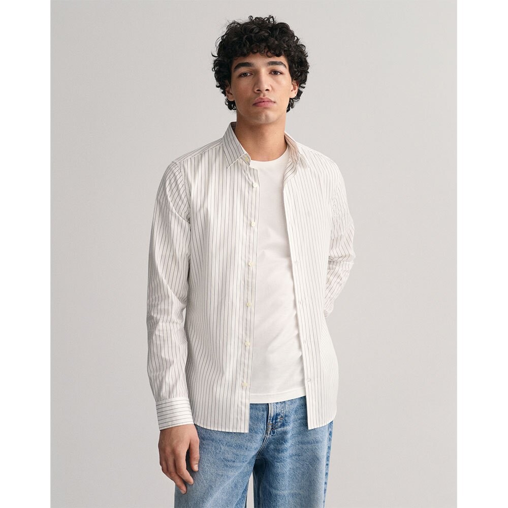 

Рубашка Gant Slim Formal Pin, бежевый