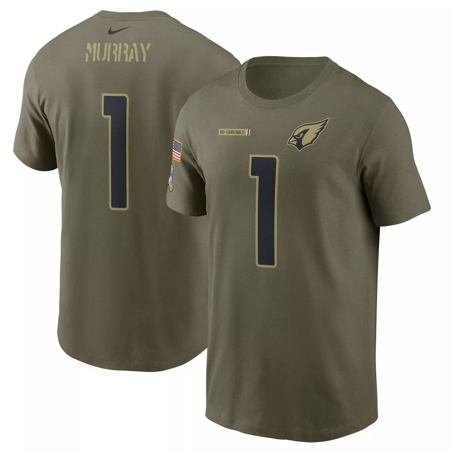 

Мужская футболка Nike Kyler Murray Camo Arizona Cardinals 2021 Salute To Service с именем и номером