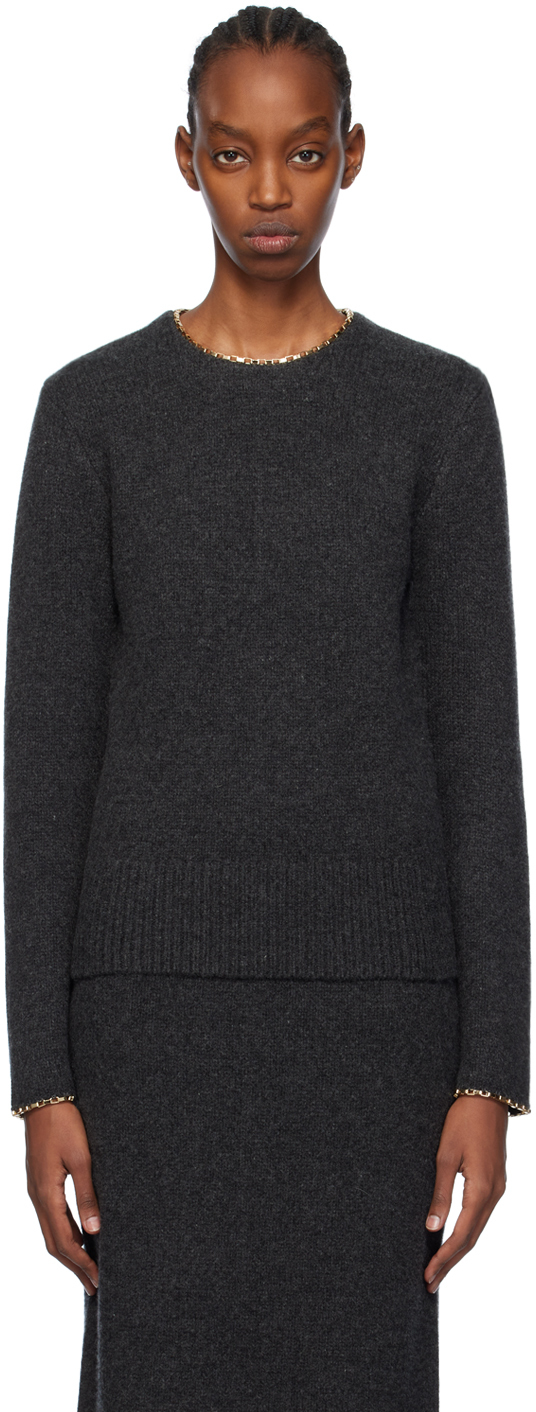 Серый свитер с цепочкой Toteme