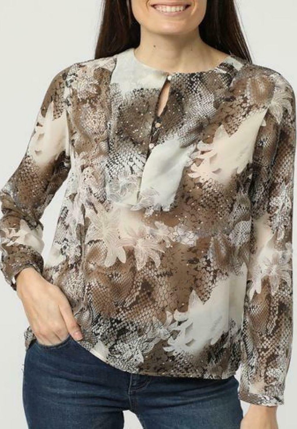 Блузка La Morena, бежевый цена и фото