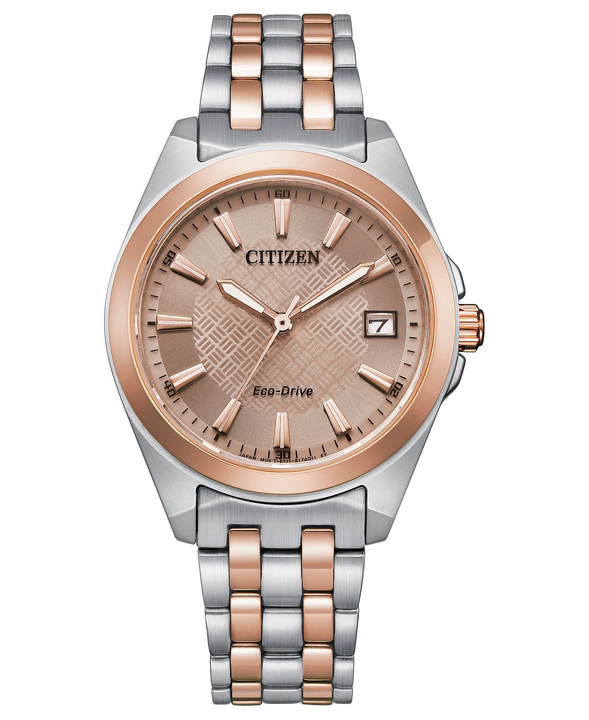цена Женские двухцветные часы Eco-Drive Corso с браслетом из нержавеющей стали, 33 мм Citizen