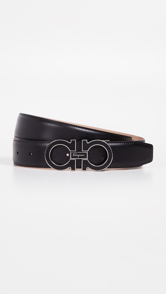 

Ремень FERRAGAMO Encased Enamel Gancini Buckle