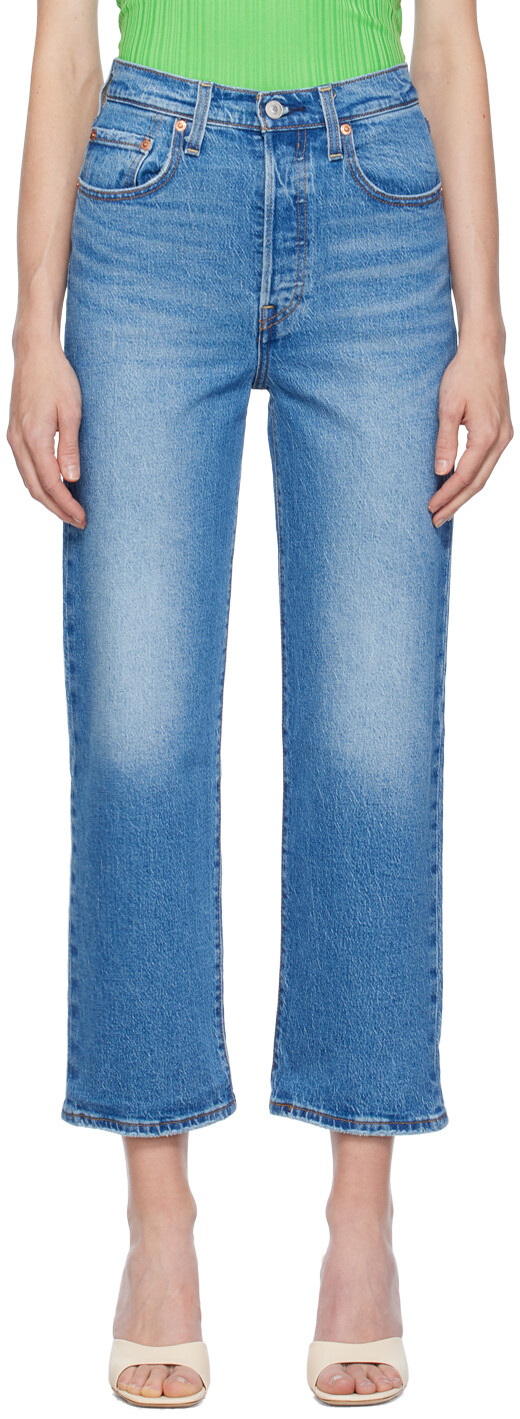 

Синие джинсы с рельефной клеткой Levi's