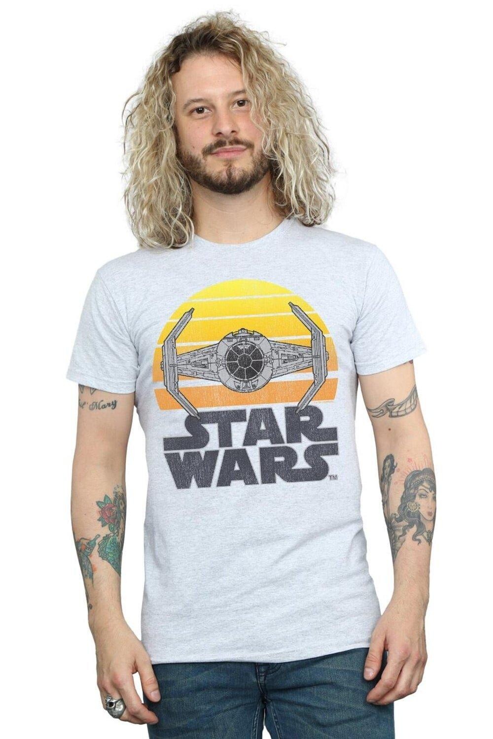 

Футболка TIE Fighter «Закат» Star Wars, серый