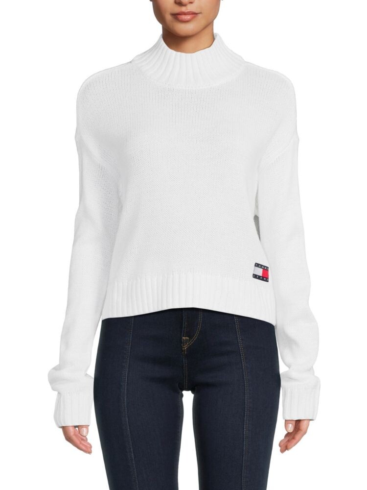 

Однотонный вязаный свитер Tommy Hilfiger, слоновая кость, Бежевый