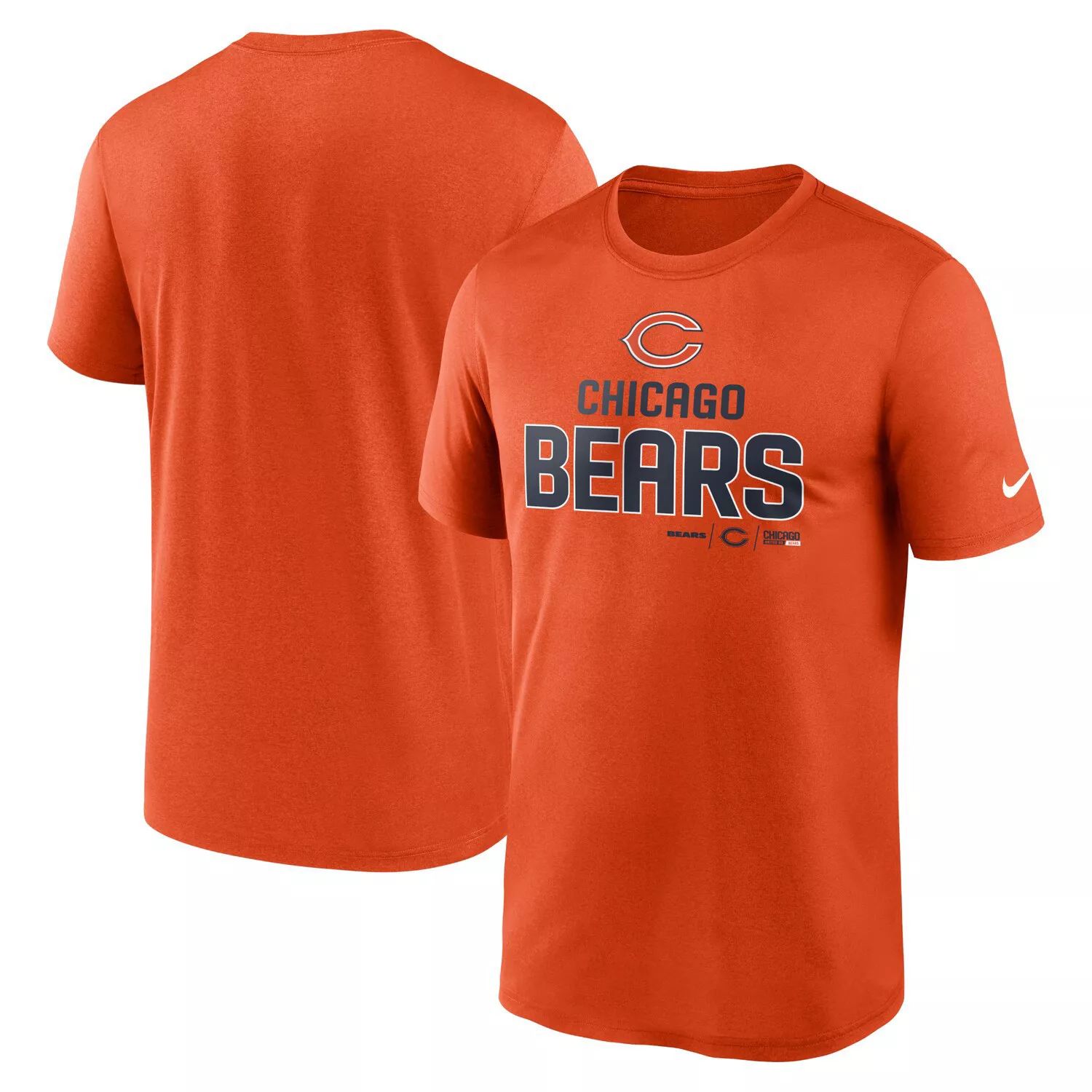 Мужская оранжевая футболка Chicago Bears Legend Community Performance Nike